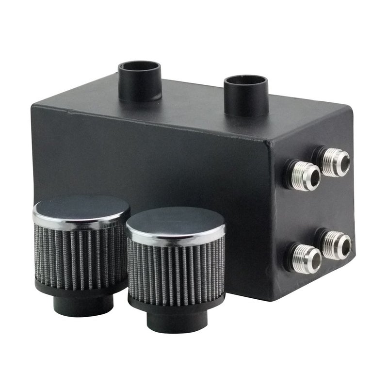 خزان زيت JDMSPEED الأسود برو سيريز 4 منافذ بالكامل باللون الأسود 10AN بديل لهوندا سيفيك وأكورا إنتغرا