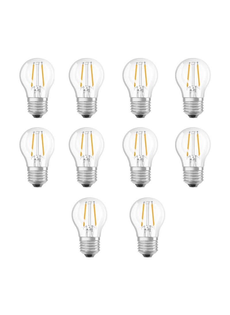 Osram - Osram Filament Retrofit Classic 4W LED Bulb Screw base E27 827 Warm White Lamp Pack Of 10 - Image 1