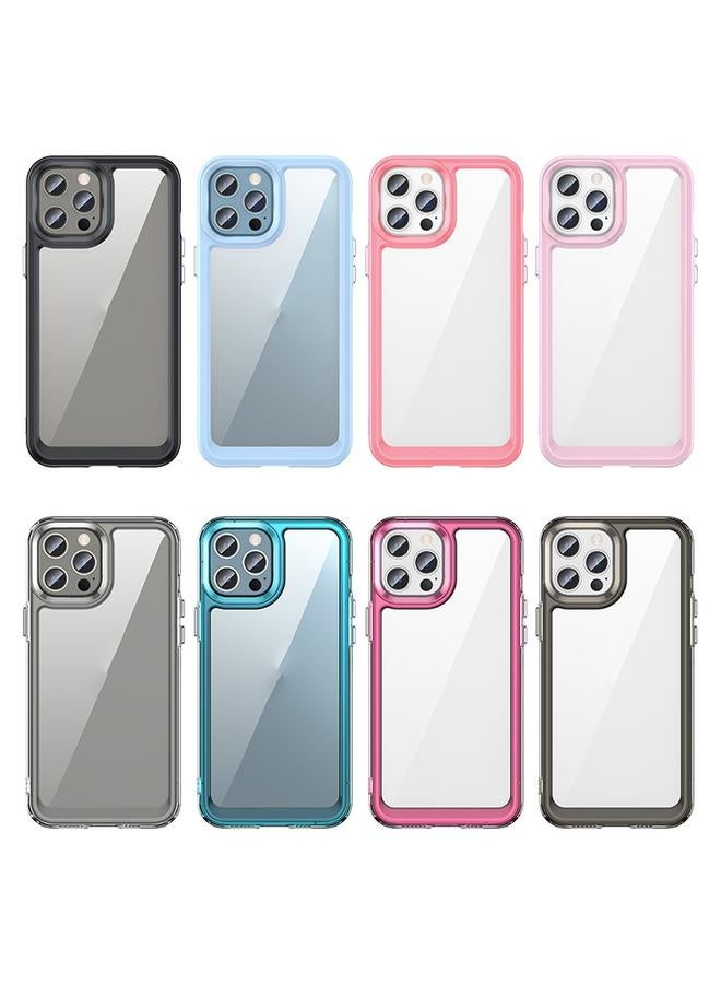 S-TOP Case For iPhone 12 Pro Max Colorful Series Acrylic + TPU Phone Case - Image 2