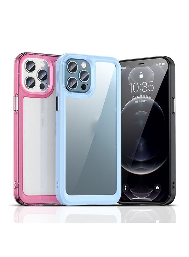 S-TOP Case For iPhone 12 Pro Max Colorful Series Acrylic + TPU Phone Case - Image 3