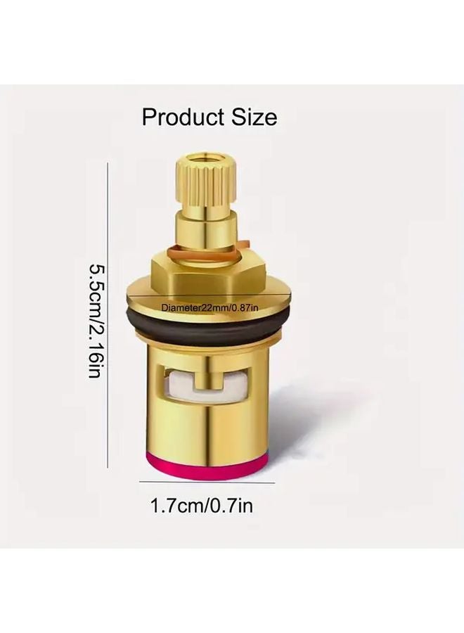 2pcs Brass Valve Stems With Ceramic Discs Hot Cold Faucet Cartridge Replacement - Image 4
