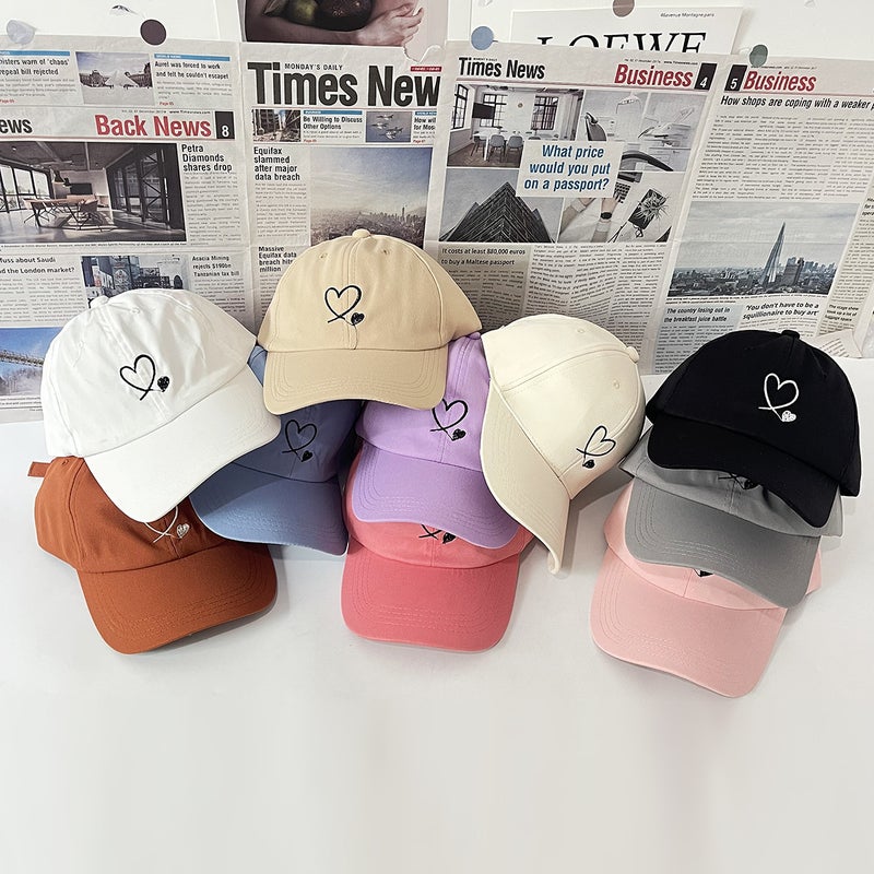 Explosions Men'S And Women'S Uniform Fashion All-Match Size Love Embroidered Baseball Cap Outdoor Sports Sunscreen Sunshade Hat - Image 3