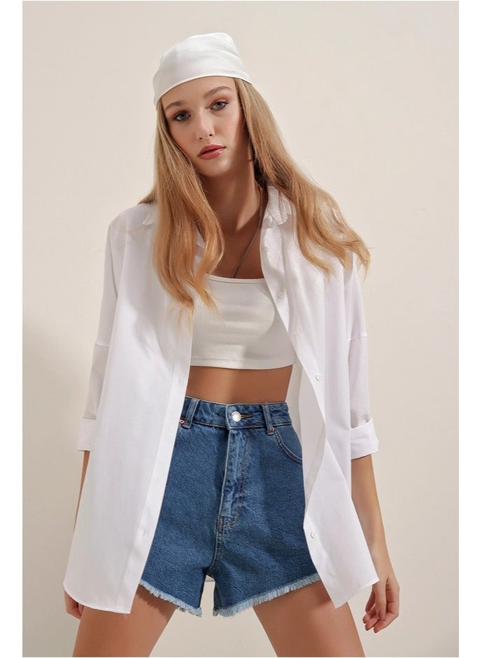 BIG DART Oversize Long Basic Shirt - Image 2