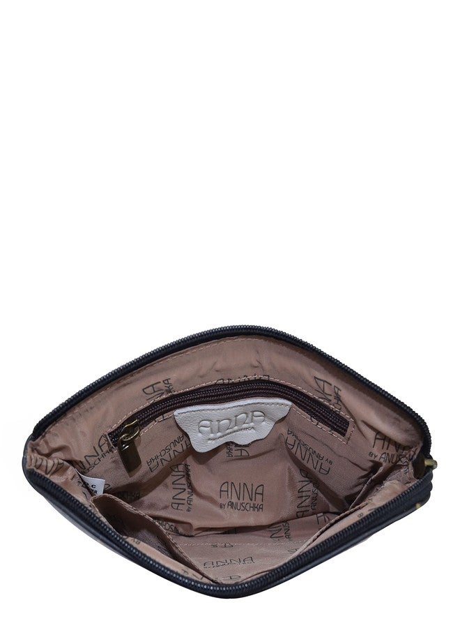 Anna by Anuschka Hand Painted Women’s Genuine Leather Slim Crossbody, Butterfly Dusk, One size - Image 4