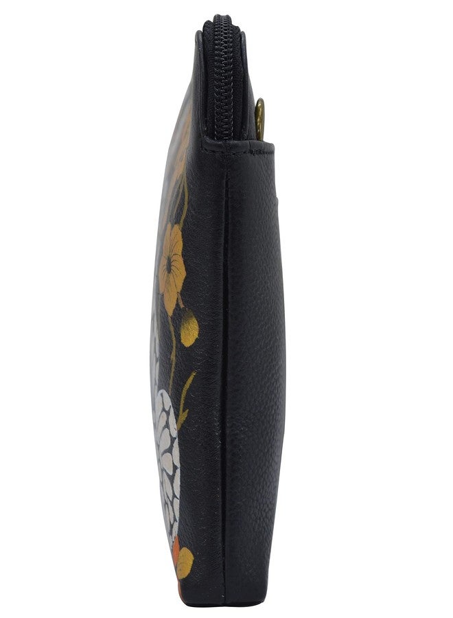 Anna by Anuschka Hand Painted Women’s Genuine Leather Slim Crossbody, Butterfly Dusk, One size - Image 3