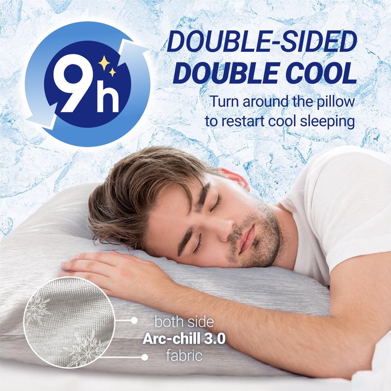 Fittia Body Cooling Pillow Cases for Hot Sleepers  20x54 Inches  Breathable Body Cooling Pillow Covers with Hidden Zipper  Both Sides Q-Max>0.45  Ideal for Night Sweats  Taupe - Image 3