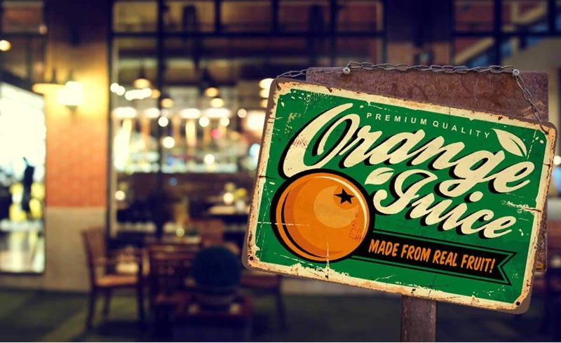AOYEGO Orange Juice Tin Sign,Made from Real Fruit Green Vintage Metal Tin Signs for Cafes Bars Pubs Shop Wall Decorative Funny Retro Signs for Men Women 8x12 Inch - Image 3
