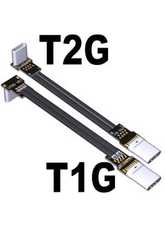 Generic ADT-Link USB2.0 Flat Thin Type-C Charging Data Cable Core Cable With Shielding Support Large Current-Color:T1G-T2G-Length:25cm  - Image 1