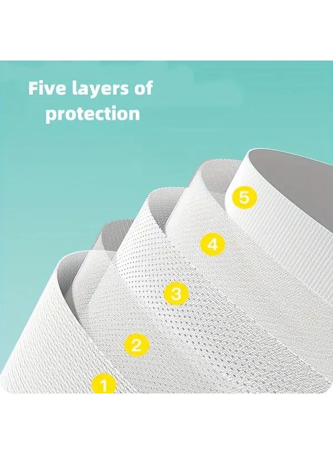 أغطية أسرّة بيضاء قابلة للتخلص مقاس سرير مزدوج مع غطاء لحاف ووسادتين 94 × 86 بوصة للفنادق والسفر والتخييم - Image 5