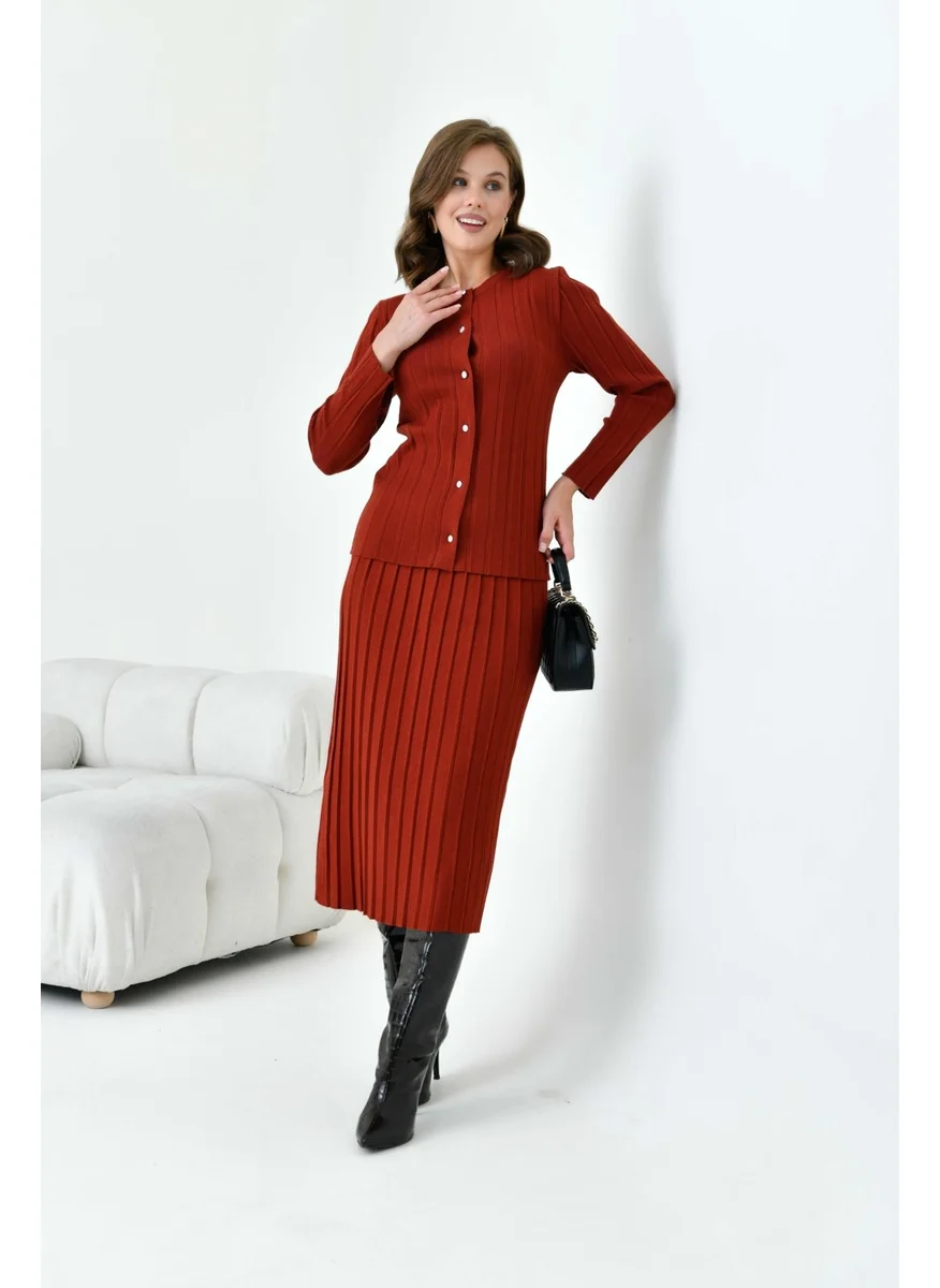 جارمي Women's Pleated Two Piece Set Tile