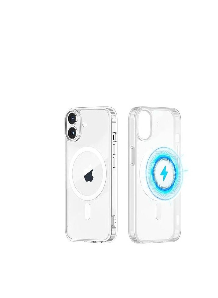 COMMA Mag Safe iPhone 16 Clear Case - Strong Magnet High Quality, Wireless Charging Compatible, Shockproof Protection, Ultra Slim Anti-Scratch Magnetic Cover - Image 2