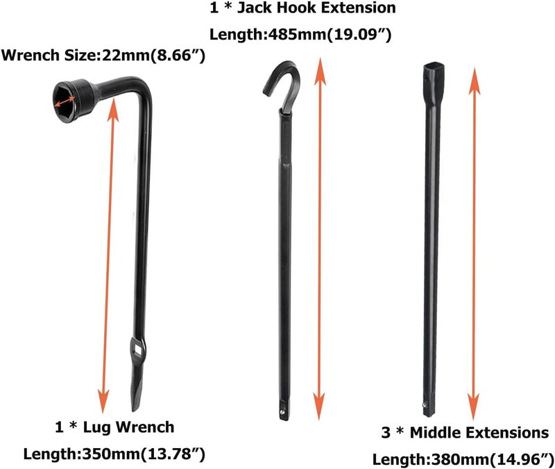 Dr.Roc Compatible with Spare Tire Tool Kit with Spare Tire Jack Handle and Wheel Lug Wrench 2003-2018 Dodge Ram 1500 and 2019 Ram 1500 Classic - Image 3