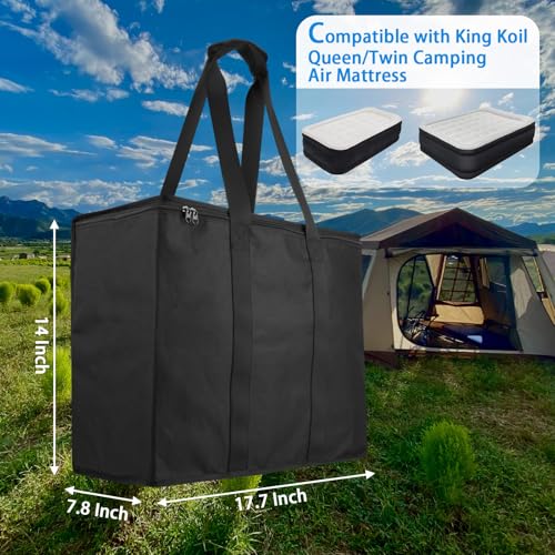 Xxerciz Storage Bag for King Koil TwinQueen Air Mattress Heavy Duty Camping Carry Bag with Strong Handles Zippers Portable and Dustproof Durable Carry Case for Outdoor - Image 3