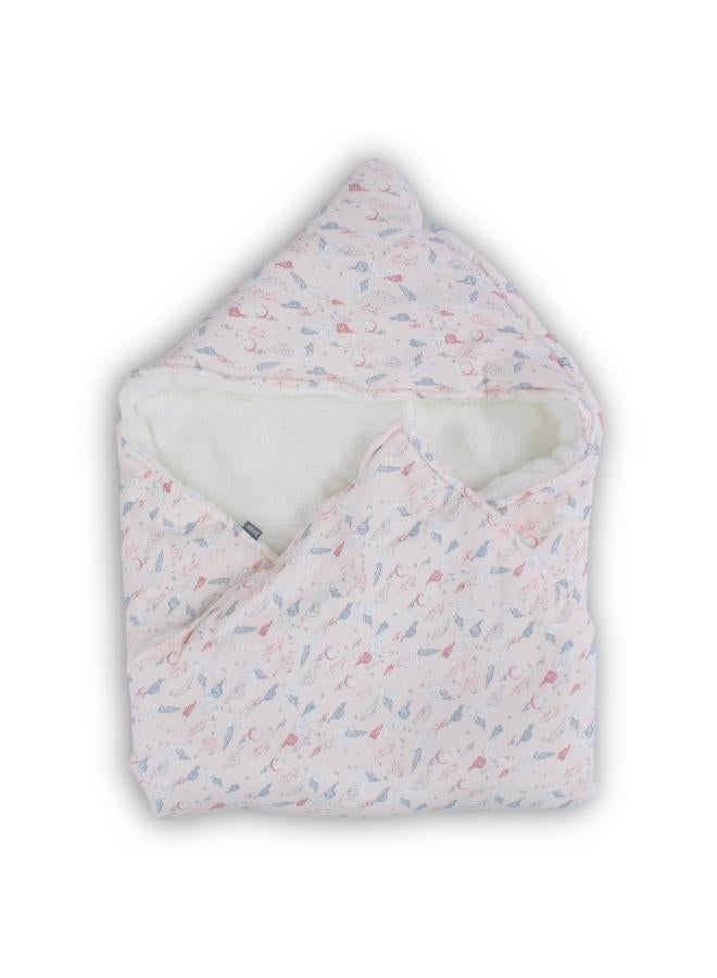 Junior Cotton Baby Blanket – Pink with Flamingo Design - Image 1