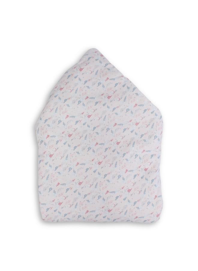 Junior Cotton Baby Blanket – Pink with Flamingo Design - Image 3