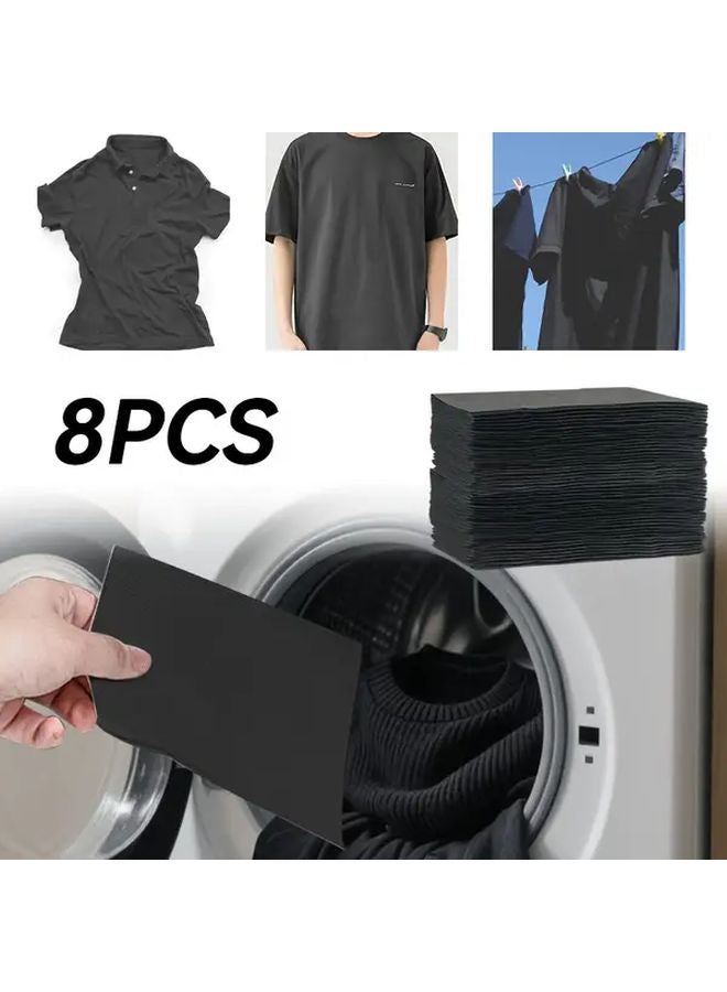 8 أوراق مُحسّن ألوان الخزانة 4.33 × 5.51 بوصة يستعيد اللمعان يمنع التلاشي حماية القماش - Image 1