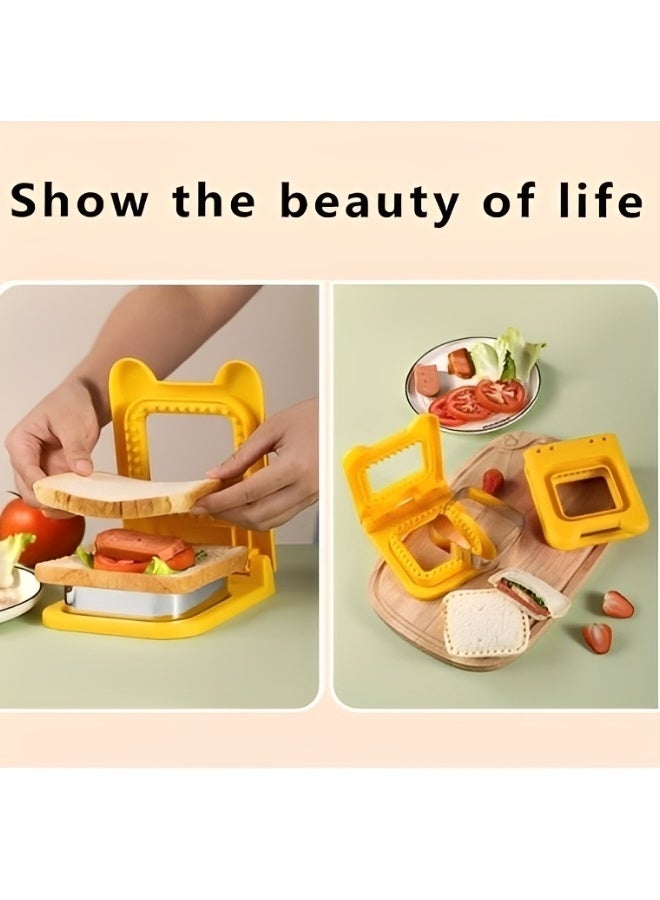 Uncrustable Sandwich Maker Cutters for Kids Lunch Mini Cookie Cutter and Sealer BPA Free Easy to Use for Homemade Snacks and Breakfast - Image 2