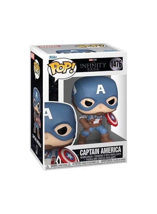 Funko Funko POP! Marvel The Infinity Saga Captain America with Helmet (The First Avenger) Vinyl Bobblehead (9.5 cm)  - Image 1