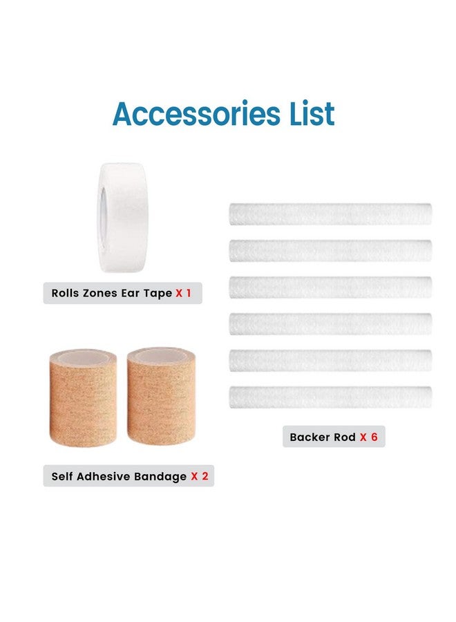 دائرة مربعة مجموعة دعامات آذان دوبرمان - أداة دعم قائمة مع شريط لاصق لآذان كلاب بينشر - Image 2