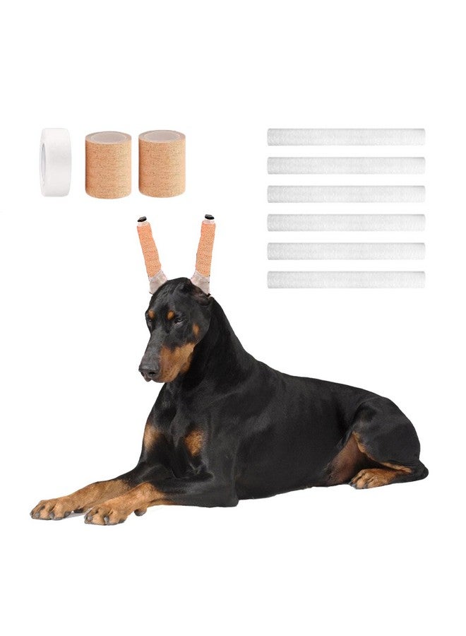 دائرة مربعة مجموعة دعامات آذان دوبرمان - أداة دعم قائمة مع شريط لاصق لآذان كلاب بينشر - Image 1