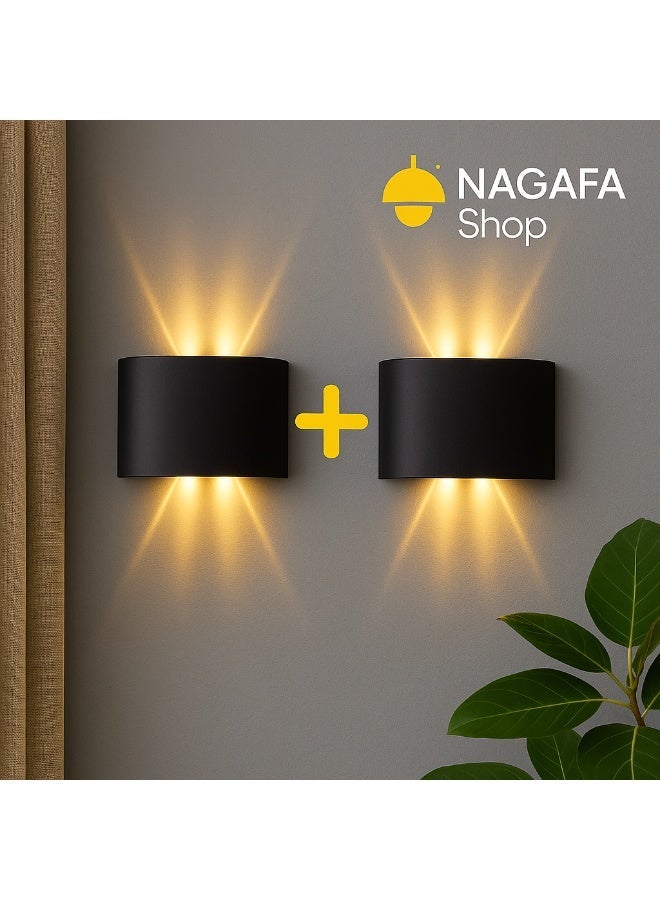 نجفة شوب باندل (2قطعة )  أبليك شادو LED مودرن – إضاءة حائط عصرية مزدوجة، خامة أكليرك قوية، موفر للطاقة - Image 2