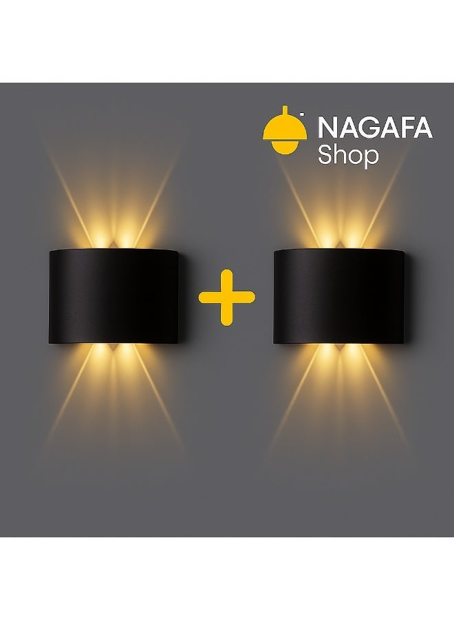 نجفة شوب باندل (2قطعة )  أبليك شادو LED مودرن – إضاءة حائط عصرية مزدوجة، خامة أكليرك قوية، موفر للطاقة - Image 1