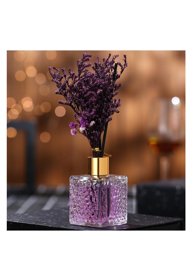 Shangri La Fraganced  80ml Flower Reed Diffuser Set Scent Diffuser With Sticks Home Fragrance Flower Diffuser For Home Office Bathroom Shelf 