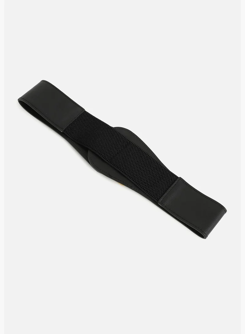 Haute Sauce Casual Solid Stretchable PU Leather Waist Belt For Women