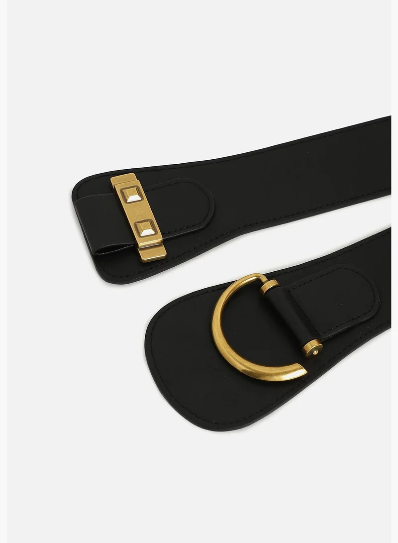 Haute Sauce Casual Solid Stretchable PU Leather Waist Belt For Women
