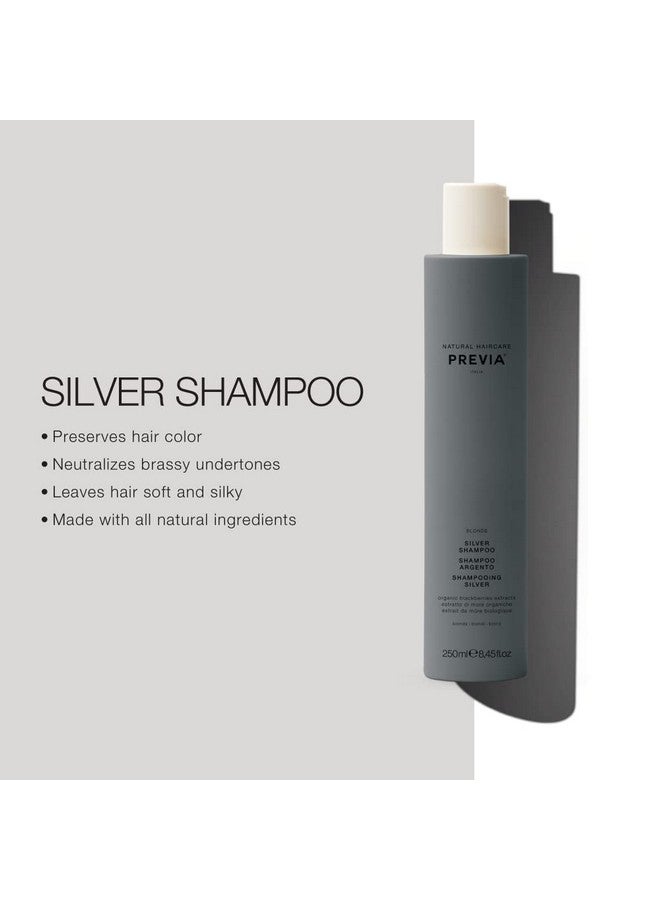 PREVIA Blonde Silver Shampoo Hydrating Shampoo For Blonde Gray And White Hair (8.45 Oz) - Image 3