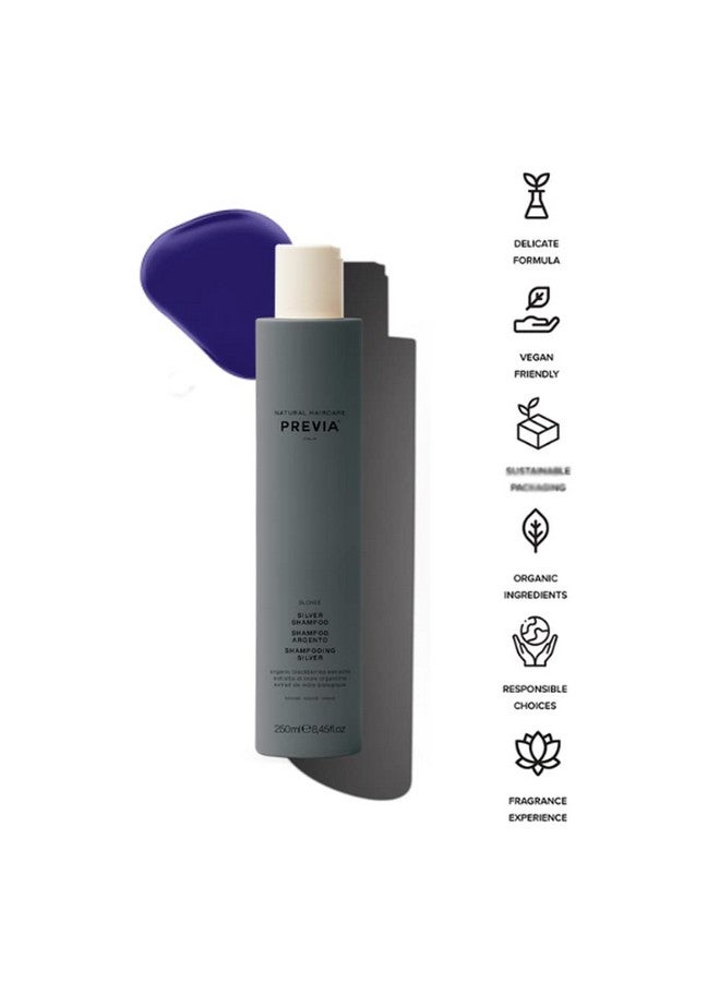 PREVIA Blonde Silver Shampoo Hydrating Shampoo For Blonde Gray And White Hair (8.45 Oz) - Image 4