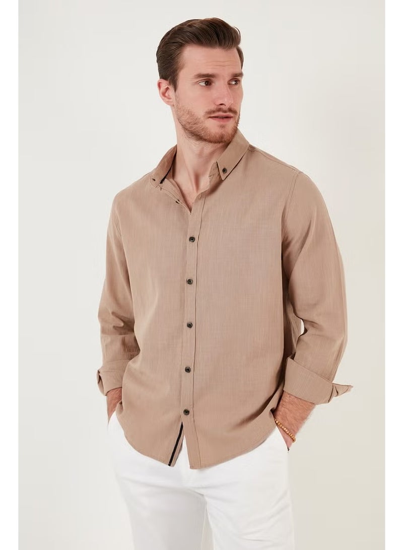Buratti Regular Fit Button Collar 100% Cotton Shirt Men's Shirt Cf20S111871 - Image 2
