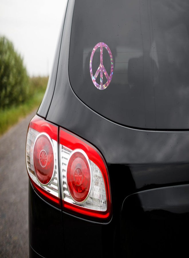 Elektroplate Pink Peace Sign Metallic Reflective Decal (3.25") | Premium Glossy All Weather Sticker for Car, Water Bottle, Laptop, Tablet, Cooler, Phone | Made in The USA - Image 5
