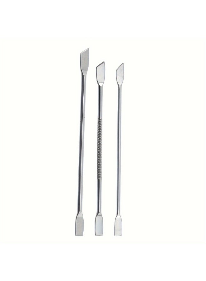 Rozino 3 PCS Set 410 Stainless Steel Double-Headed Nail Art Cuticle Pusher & Remover Tool - Image 2