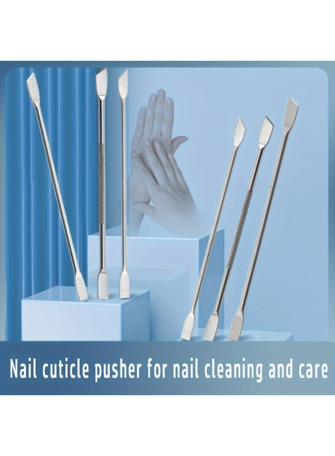 Rozino 3 PCS Set 410 Stainless Steel Double-Headed Nail Art Cuticle Pusher & Remover Tool - Image 5
