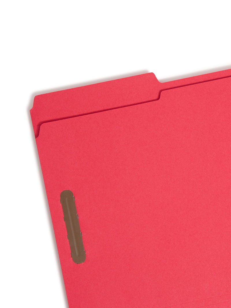 Smead Fastener File Folder, 2 Fasteners, Reinforced 1/3-Cut Tab, Legal Size, Red, 50 per Box (17740) (Pack of 1) - Image 3