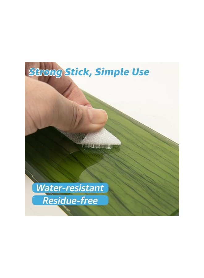 PROMASS Hook and Loop Tape Sticky Back 16 Sets, 1 In.X 4 In. Double-Sided Adhesive Strip, White  - Image 3