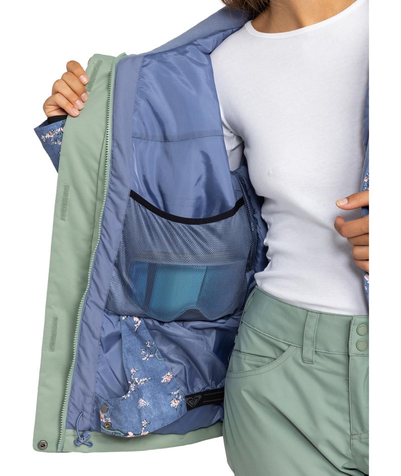 Roxy Women's Jetty Block Jacket – 10K Waterproof, Insulated Snow Jacket, PFAS-Free, Recycled Fabric, Blosson, Large - Image 3