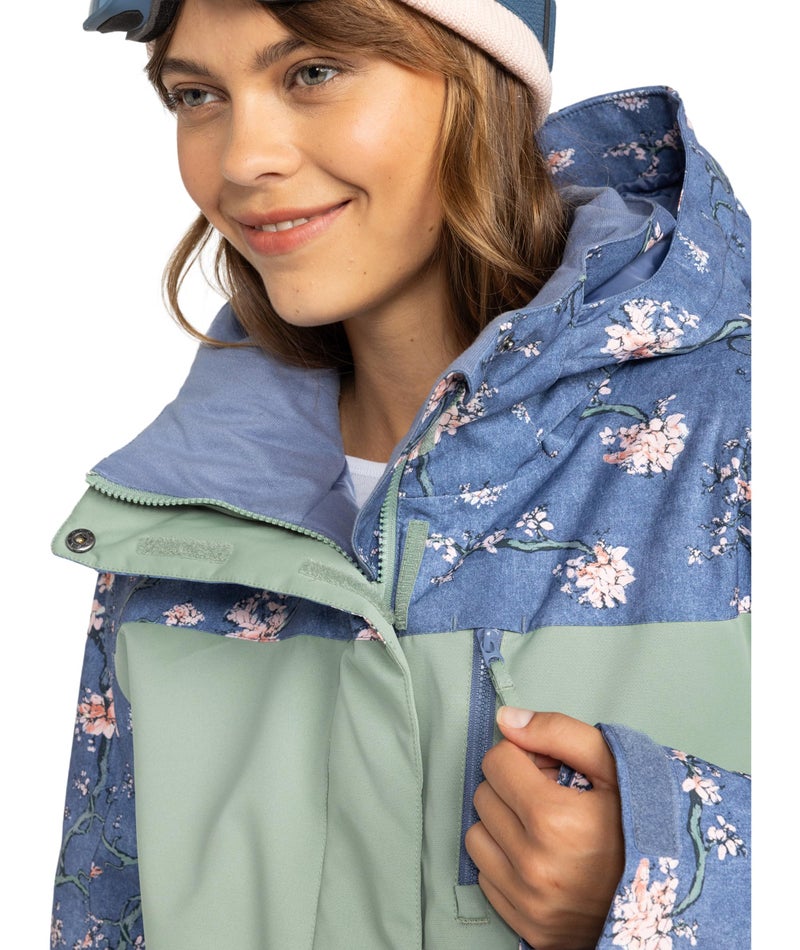 Roxy Women's Jetty Block Jacket – 10K Waterproof, Insulated Snow Jacket, PFAS-Free, Recycled Fabric, Blosson, Large - Image 4