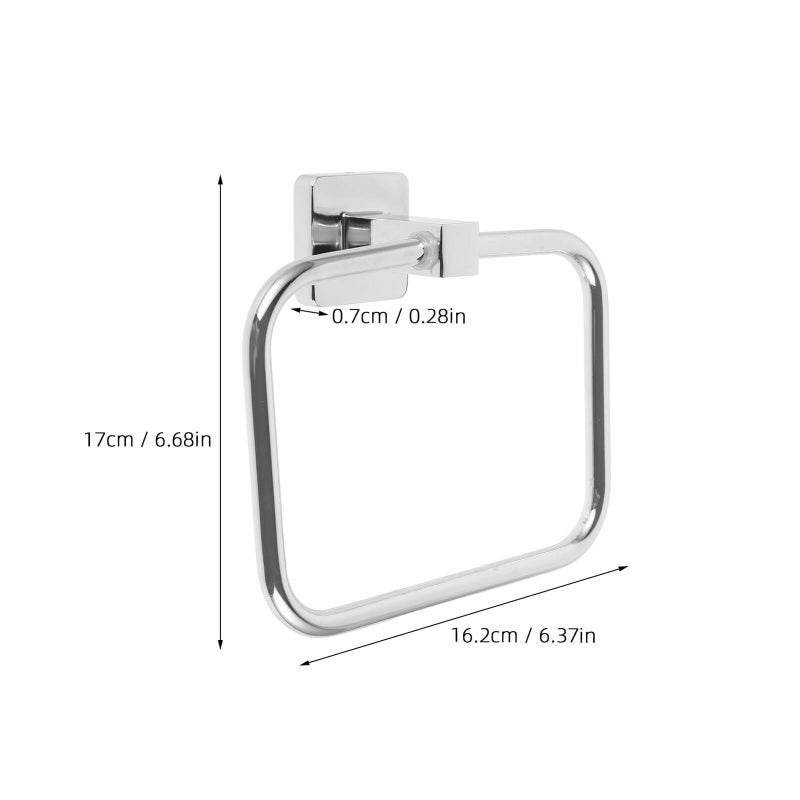 Zinc Alloy Rust Resistant Bathroom Towel Rack Hand Towel Ring Set - Image 3