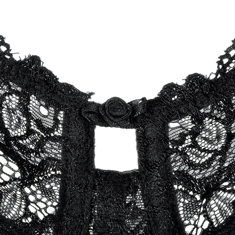 DELIMIRA Women's Plus Size Full Coverage Underwire Unlined Minimizer Lace Bra Black 38H - Image 5