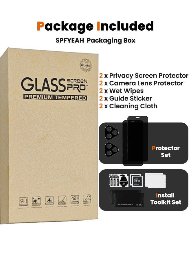 Nova future [2+2 Pack] Honor 400 Lite Privacy Screen Protector with Camera Lens Protector, [28° Anti-Spy][9H Hardness][Touch Sensitive][Anti Scratch][Bubble Free][Case Friendly] Protector Set for Honor 400 Lite 5G 6.7 inch (Boxed, 2+2 PCS) - Image 5