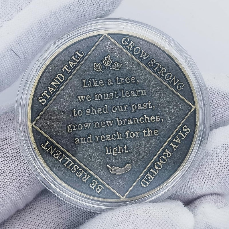 Rumkou Inspirational Coins Tree of Life Challenge Coin - Motivational Quote & Artistic Design - Image 3