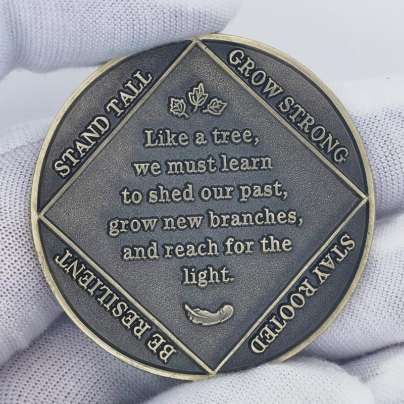 Rumkou Inspirational Coins Tree of Life Challenge Coin - Motivational Quote & Artistic Design - Image 5