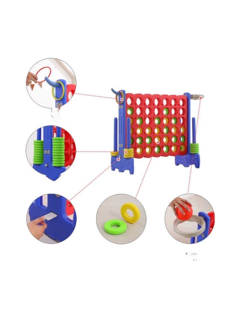 فول جوي لعبة توصيل رباعية القطع العملاقة مع حلقات دائرية ,88*41*80 سم - Image 2