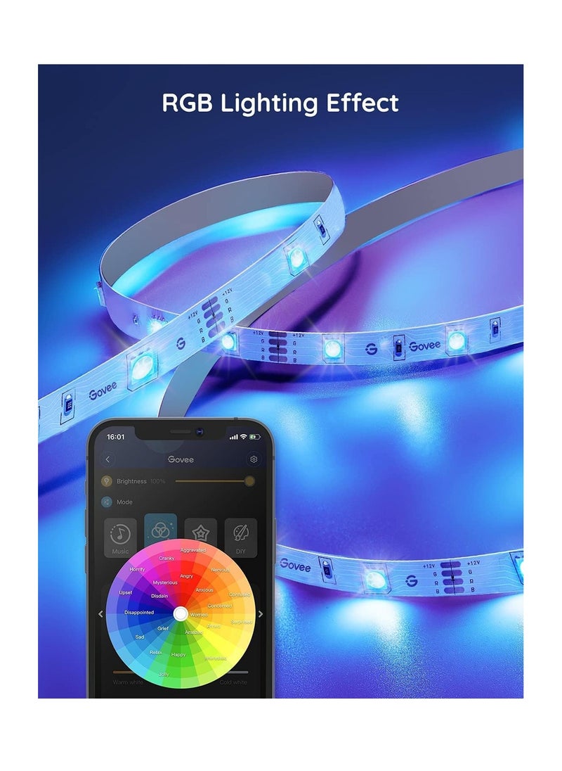 Govee - Govee 16.4ft WiFi LED Strip Lights, Smart RGB LED Lights Work with Alexa and Google Assistant, Color Changing Light Strip with Music Sync, App Control LED Lights for Bedroom, Kitchen, Halloween Decor - Image 1