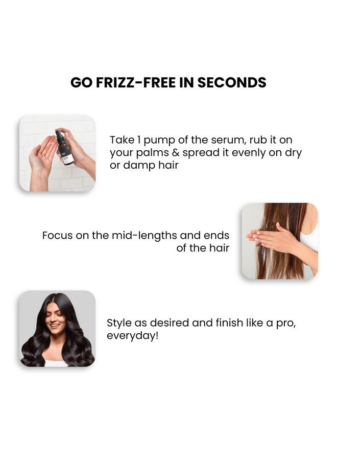THRIVECO Frizz Tamer Smoothing Hair Oil Serum | For Smooth & Frizz-Free Hair | Gives Shine Up To 12 Hours | Hydrates Frizzy, Dry & Dull Hair | With Jojoba Oil, Mahua Oil | For Men & Women | 30Ml - Image 3