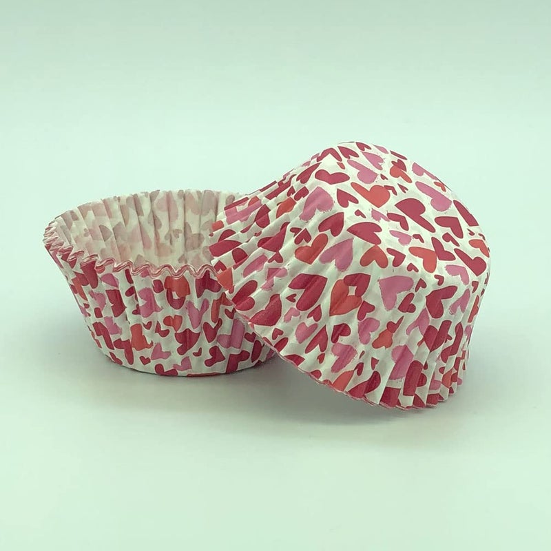 Huaswan Heart Cupcake Liners Paper Standard Baking Cups for Valentine's Day and Wedding, 100-Count - Image 3