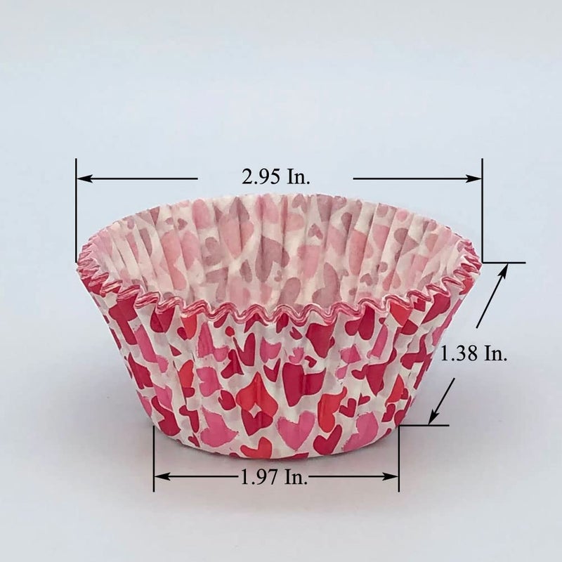 Huaswan Heart Cupcake Liners Paper Standard Baking Cups for Valentine's Day and Wedding, 100-Count - Image 2