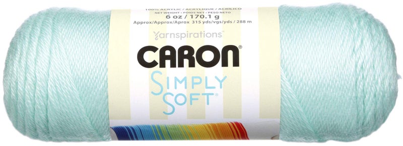 Caron Simply Soft Solids Yarn (4) Medium Gauge 100% Acrylic - 6 oz -Soft Green - Machine Wash & Dry - Image 1